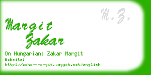 margit zakar business card